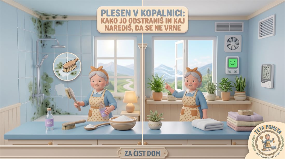 Plesen v kopalnici: kako jo odstraniš in kaj naredi, da se ne vrne