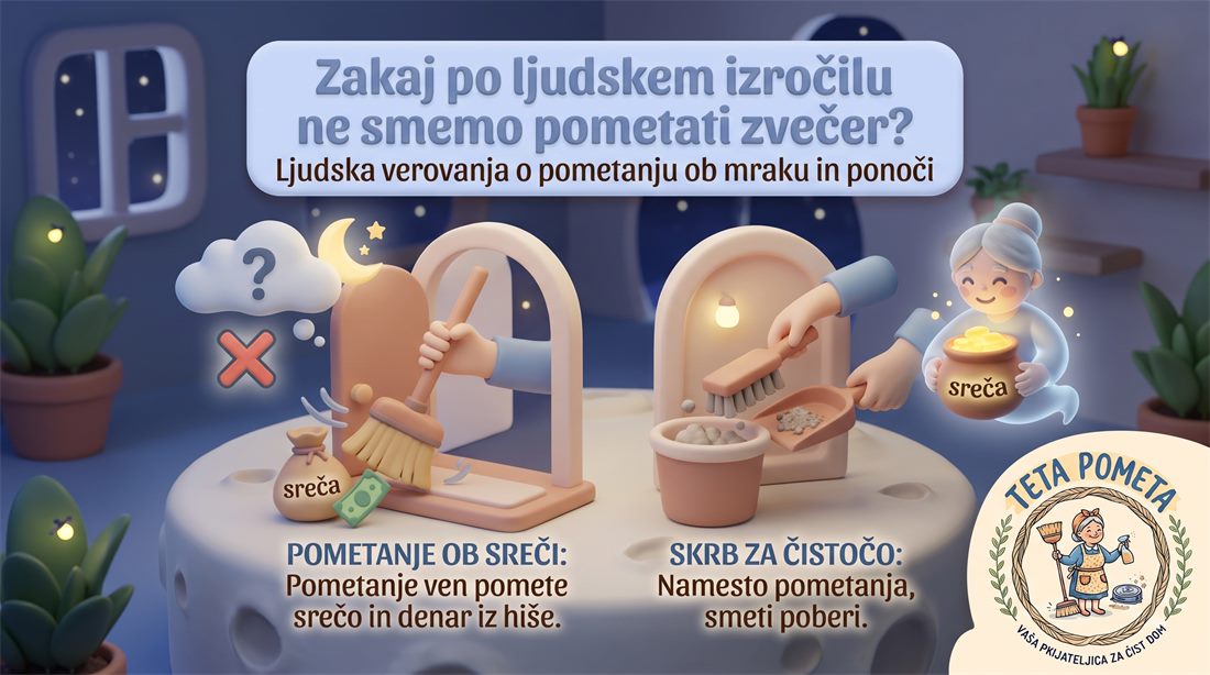 Zakaj po ljudskem izročilu ne smemo pometati zvečer?